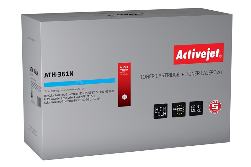 Activejet ATH-361N (náhrada za HP 508A CF361A; Supreme; 5000 stran; modrá)