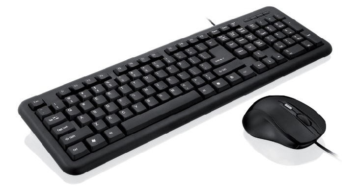 iBox OFFICE KIT II klávesnice USB QWERTY Anglický Černá