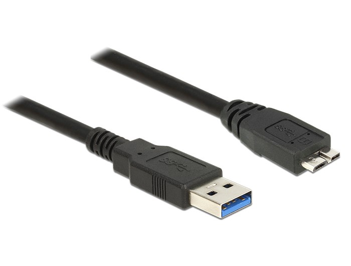 DeLOCK 85071 USB kabel 0,5 m USB 3.2 Gen 1 (3.1 Gen 1) USB A Micro-USB B Černá
