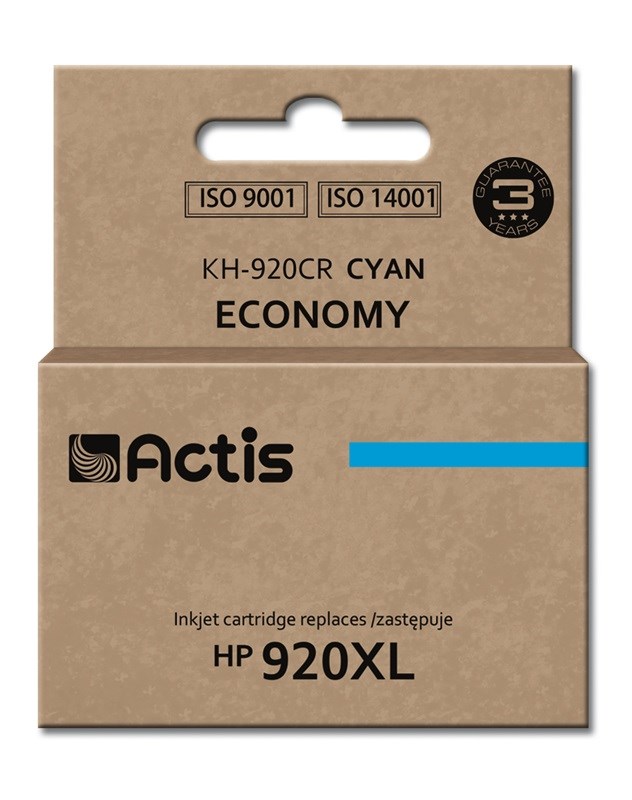 Actis KH-920CR Inkoust (náhrada za HP 920XL CD972AE; standardní; 12 ml; modrý)
