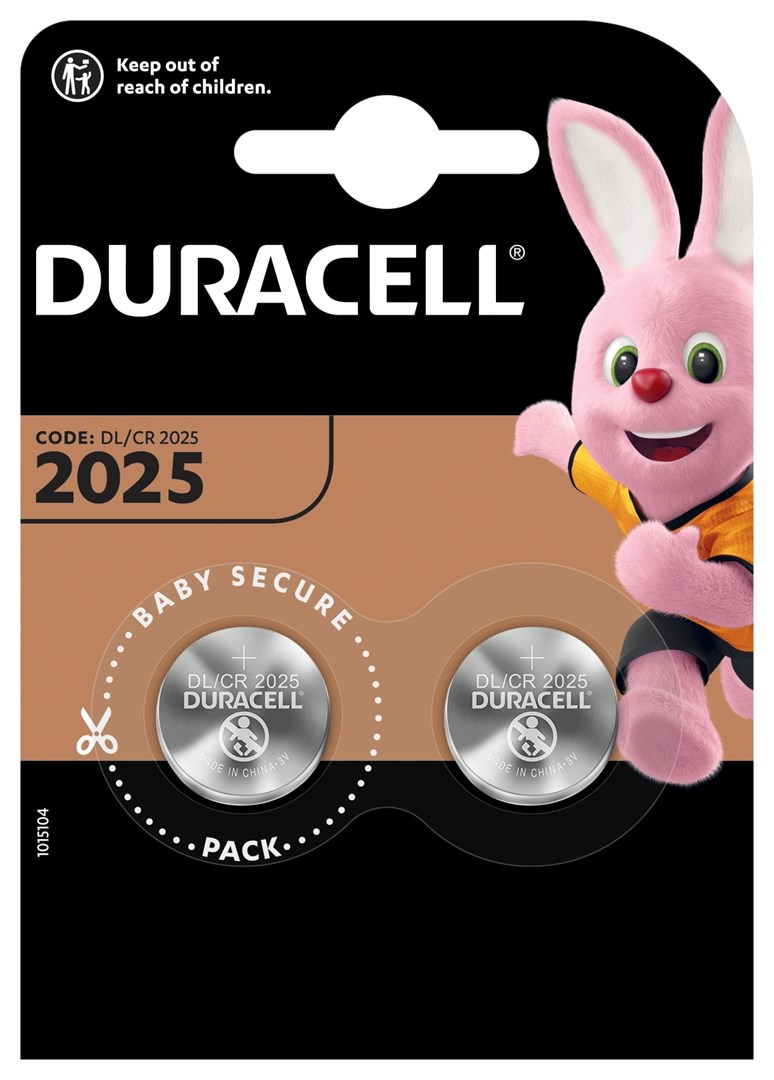Duracell Specialties - Electronics batteries 2025 2PK Jednorázová lithiová baterie CR2025