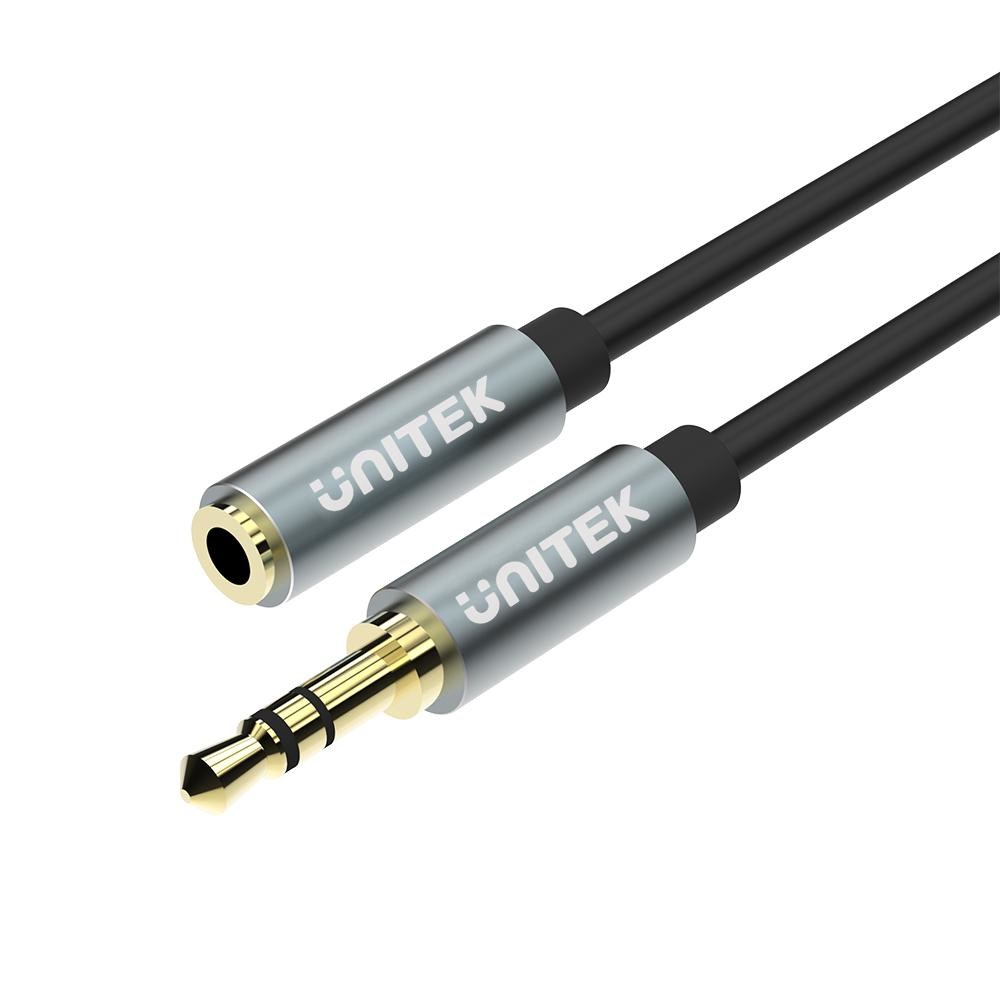 UNITEK Y-C932ABK audio kabel 1 m 3.5mm Černá, Šedá
