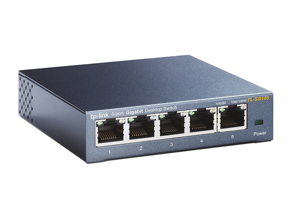 TP-Link TL-SG105 Nespravované Gigabit Ethernet (10/100/1000) Černá