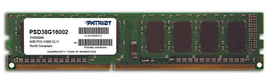 Patriot Memory DDR3 8GB PC3-12800 (1600MHz) DIMM paměťový modul