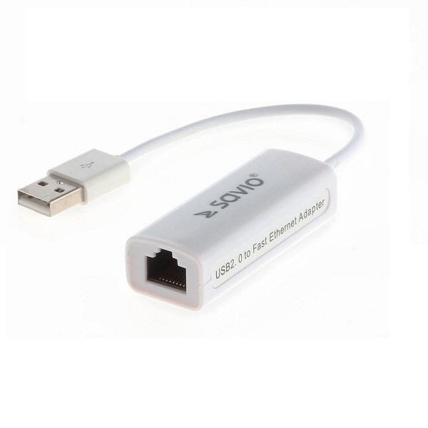 Savio CL-24 cable gender changer USB RJ-45 Bílá