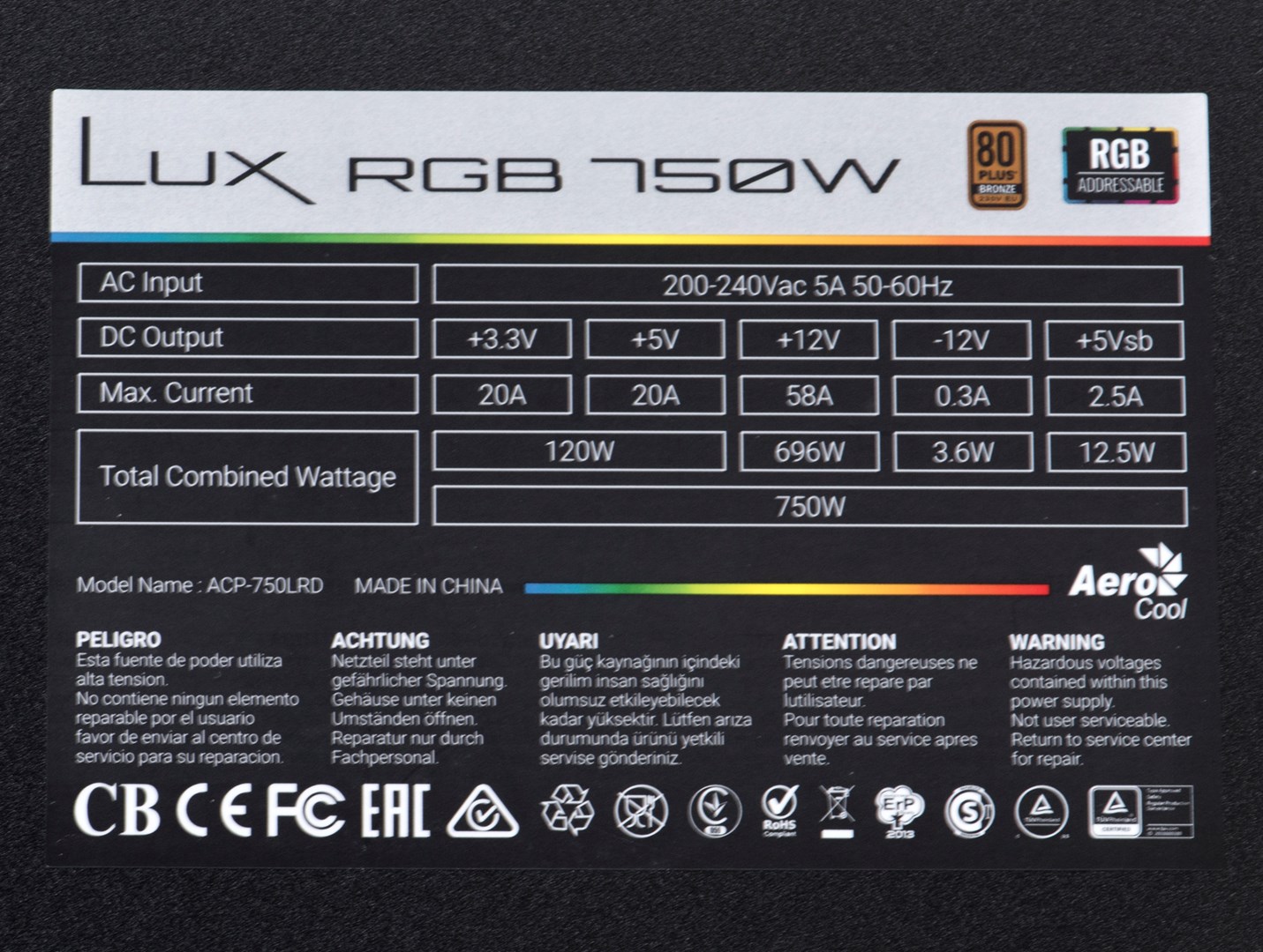 Aerocool Lux Rgb 750w Power Supply Unit Black Aerocool Ebay Aerocool Lux Rgb 750w Power Supply Unit Black Aerocool Ebay