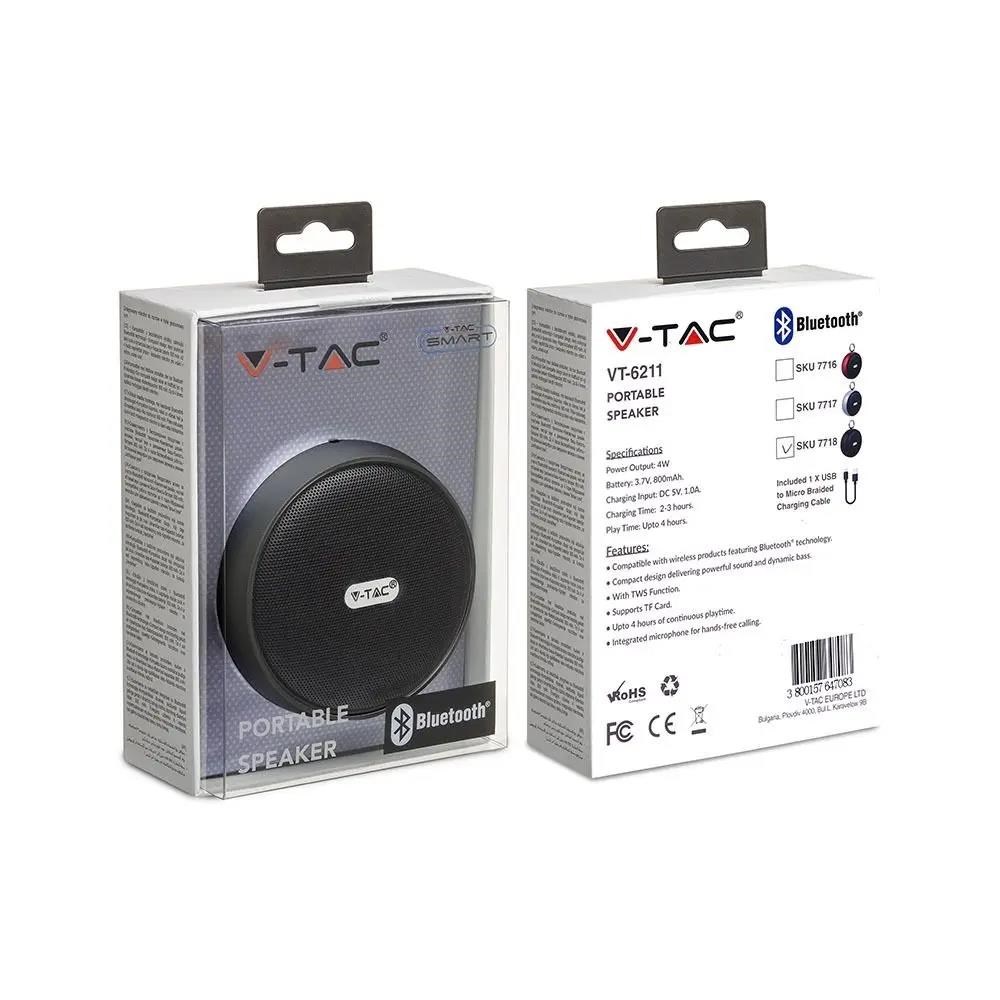 3800157647083 Drahtloser Lautsprecher V-TAC VT-6211 4W 800mAh Bluetooth (SKU 771 - Bild 2 von 5