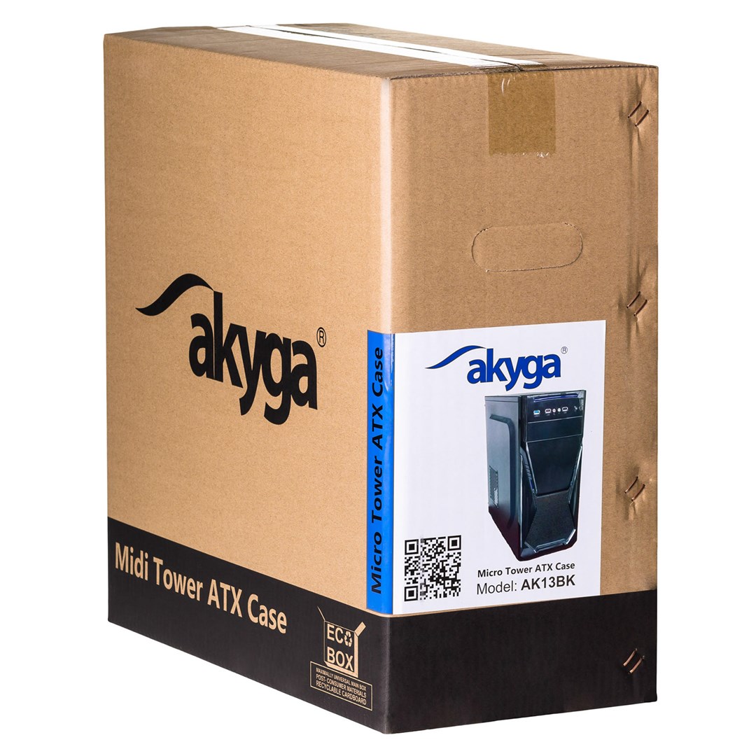 Case Micro ATX Akyga AK36BK 1x USB 3.0 black w/o PSU Case Micro ATX Akyga AK36BK 1x USB 3.0 black w/o PSU