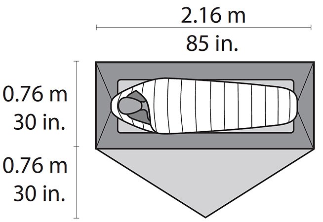0040818027462 MSR Hubba NX Tent Kuppelzelt 1 Person(en) Grau Moser - Bild 8 von 10