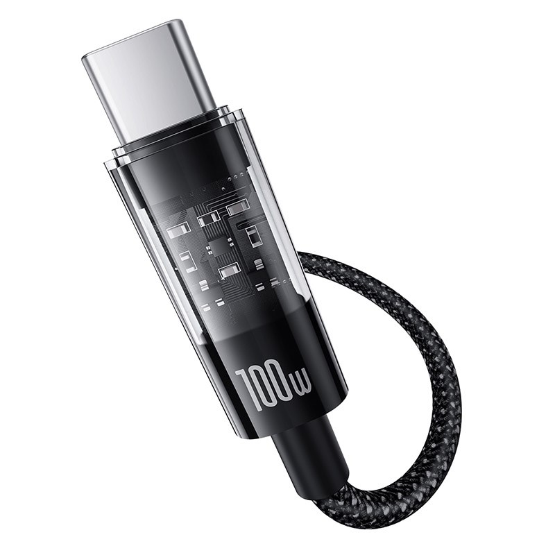 Baseus Gem USB A to USB C fast charging cable 1 m 100 W Black