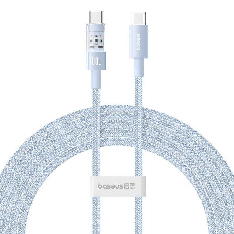 Baseus Gem USB C to USB C fast charging cable 2 m 100 W Blue