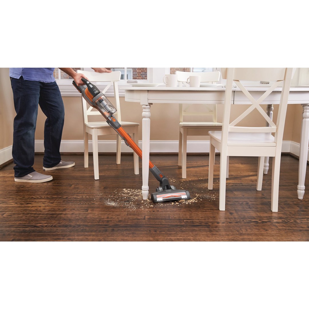 Black & Decker BHFEV182C-QW stick vacuum/electric broom 2-in-1 stick vacuum Battery Dry Bagless Orange Titanium 2 Ah