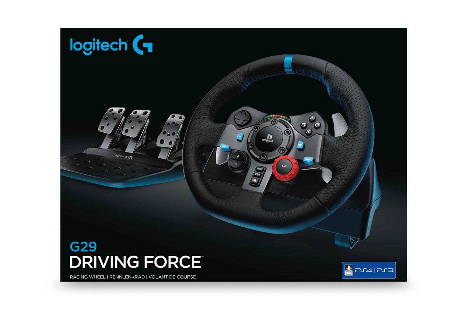 Logitech G G29 Steering wheel + Pedals Playstation 3,PlayStation 4 Analogue USB 2.0 Black