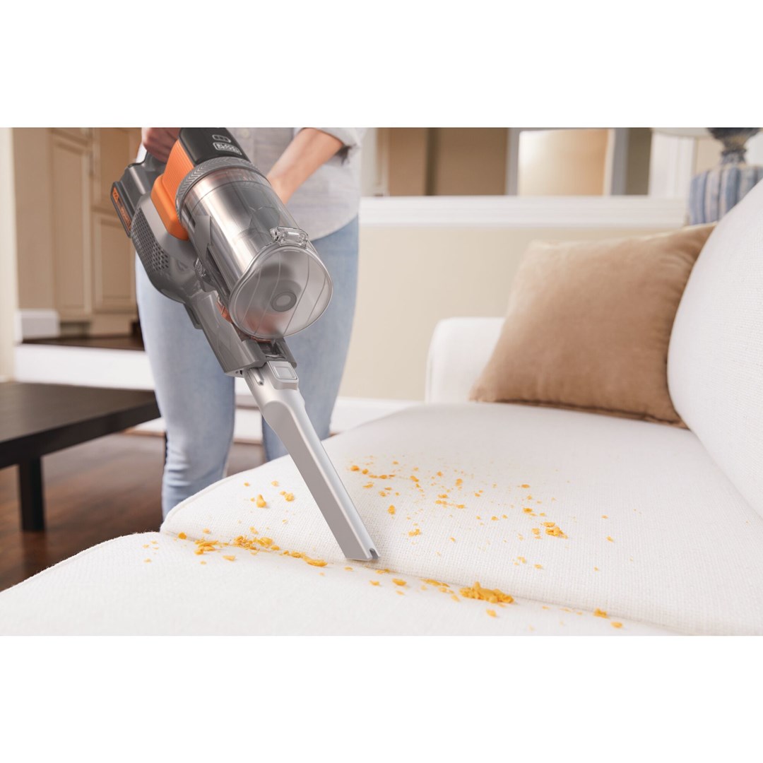 Black & Decker BHFEV182C-QW stick vacuum/electric broom 2-in-1 stick vacuum Battery Dry Bagless Orange Titanium 2 Ah
