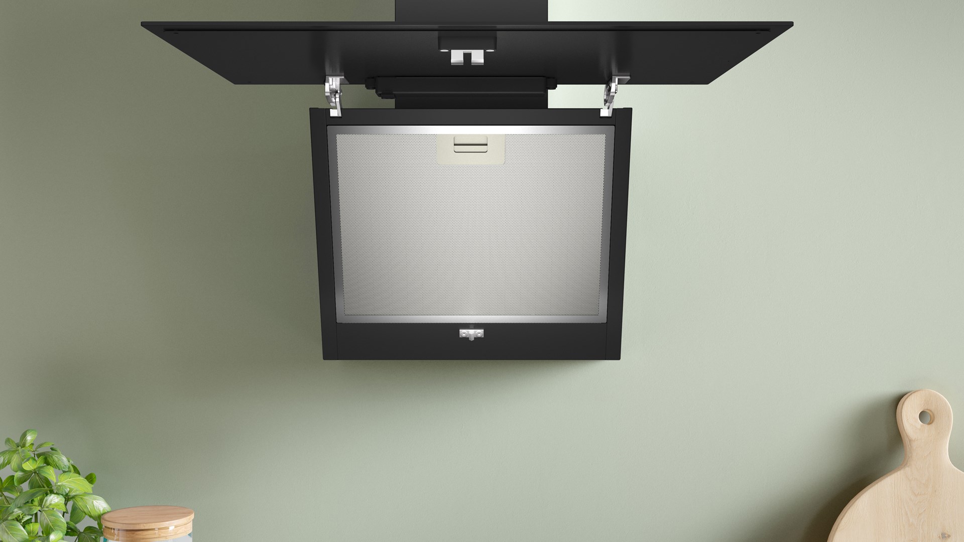 Bosch Serie 2 DWK65DK60 cooker hood Wall-mounted Black 430 m³/h