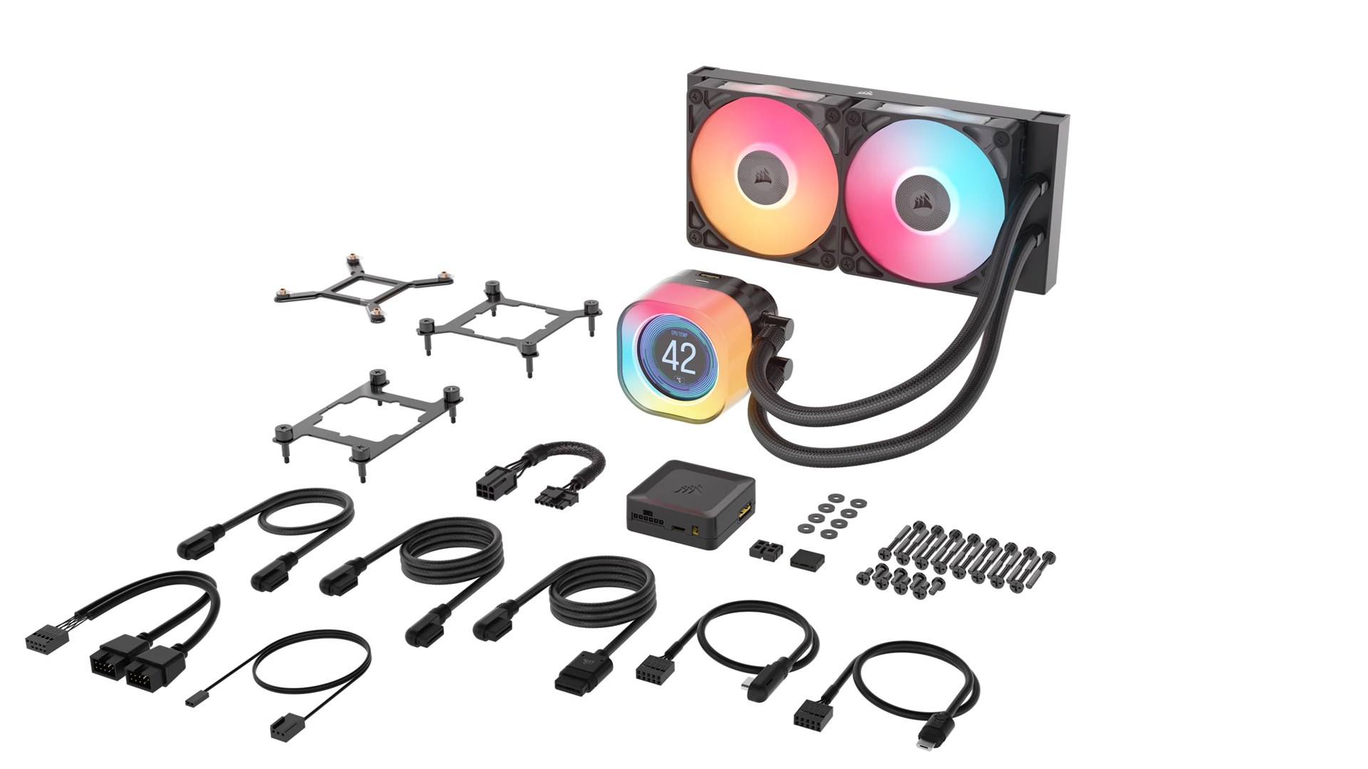 CORSAIR WAK iCUE LINK TITAN 240 RX LCD AIO 240mm Liquid Cooler