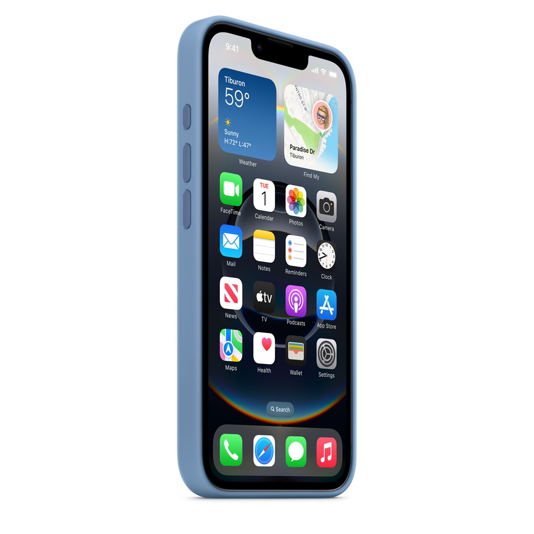Silicone case Apple iPhone 16e - winter blue