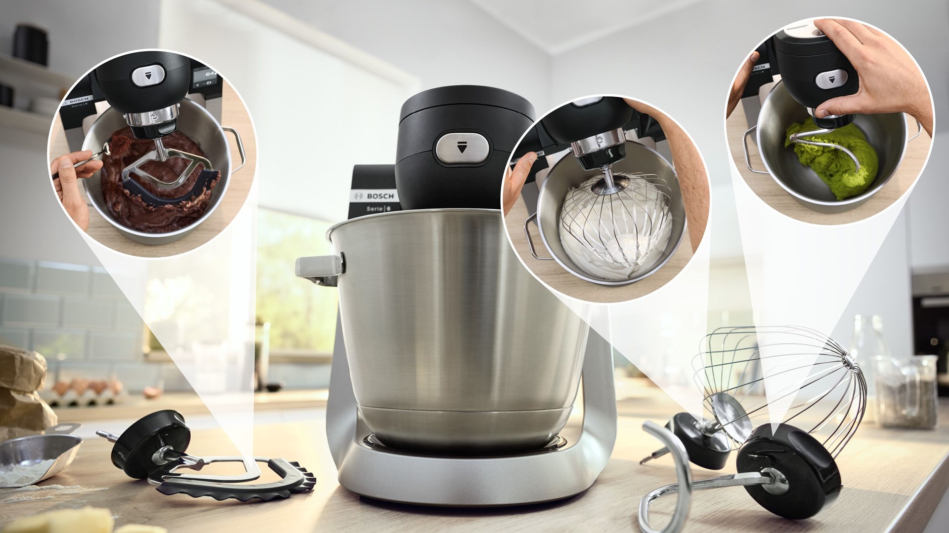 Bosch Serie 6 MUMS6ZS17 food processor 1600 W 5.5 L Black, Stainless steel