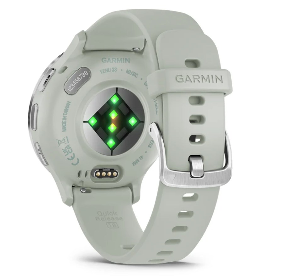 Garmin Venu 3S 3.05 cm (1.2") AMOLED 41 mm Digital 390 x 390 pixels Touchscreen Grey, Silver Wi-Fi GPS (satellite)