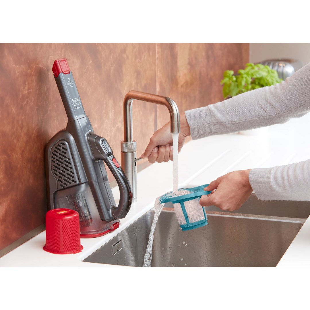 Black & Decker BHHV315J-QW handheld vacuum Black Red Bagless
