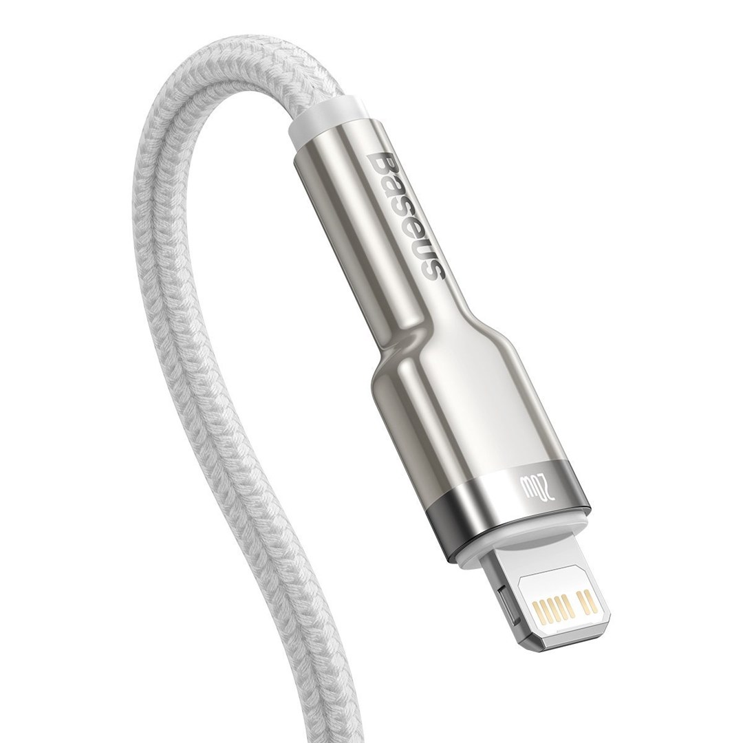 USB-C cable to Lightning Baseus Cafule White Power Delivery 20W 1m (white)