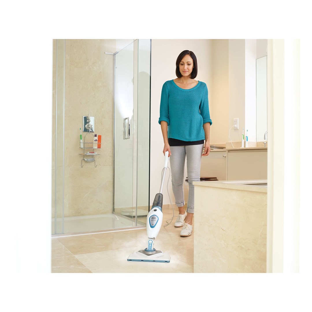 1600W Steam Mop 350ml Detachable Container Variable Quantity P