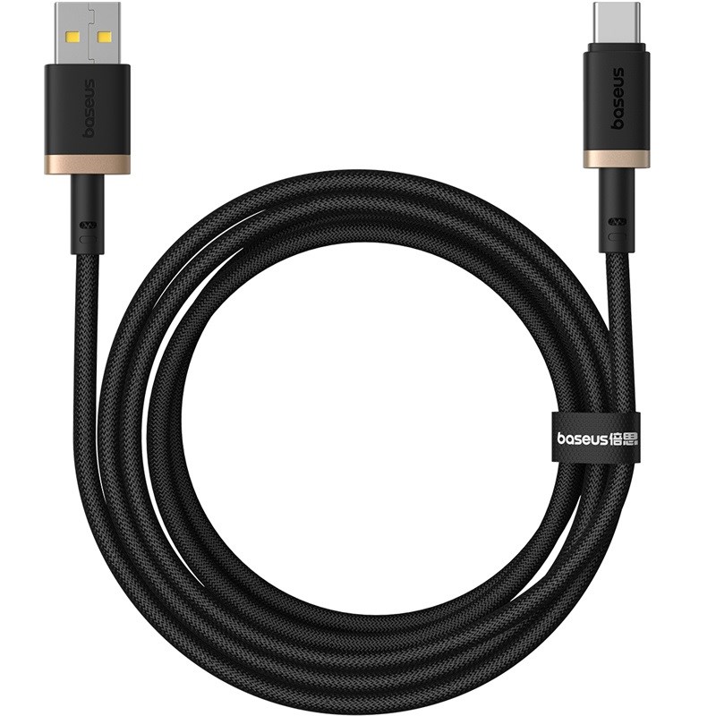 Baseus Dura USB Type A to Type C 60 W fast charging cable 2 m Black Gold