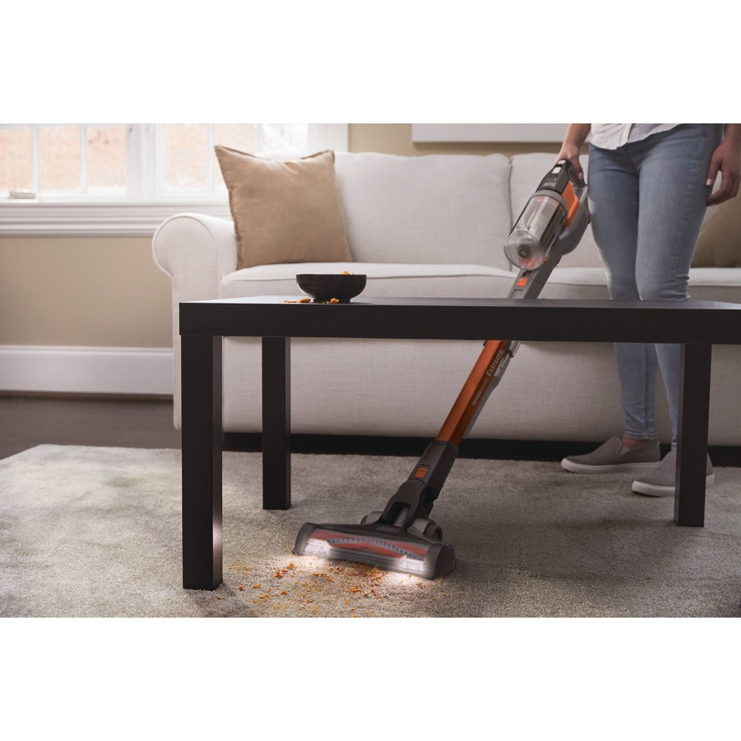 Black & Decker BHFEV182C-QW stick vacuum/electric broom 2-in-1 stick vacuum Battery Dry Bagless Orange Titanium 2 Ah