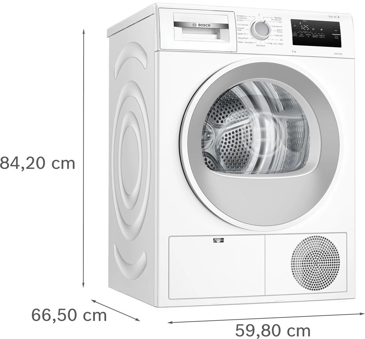 BOSCH WTH85077PL Series 4 Heat Pump Washer Dryer 8kg White