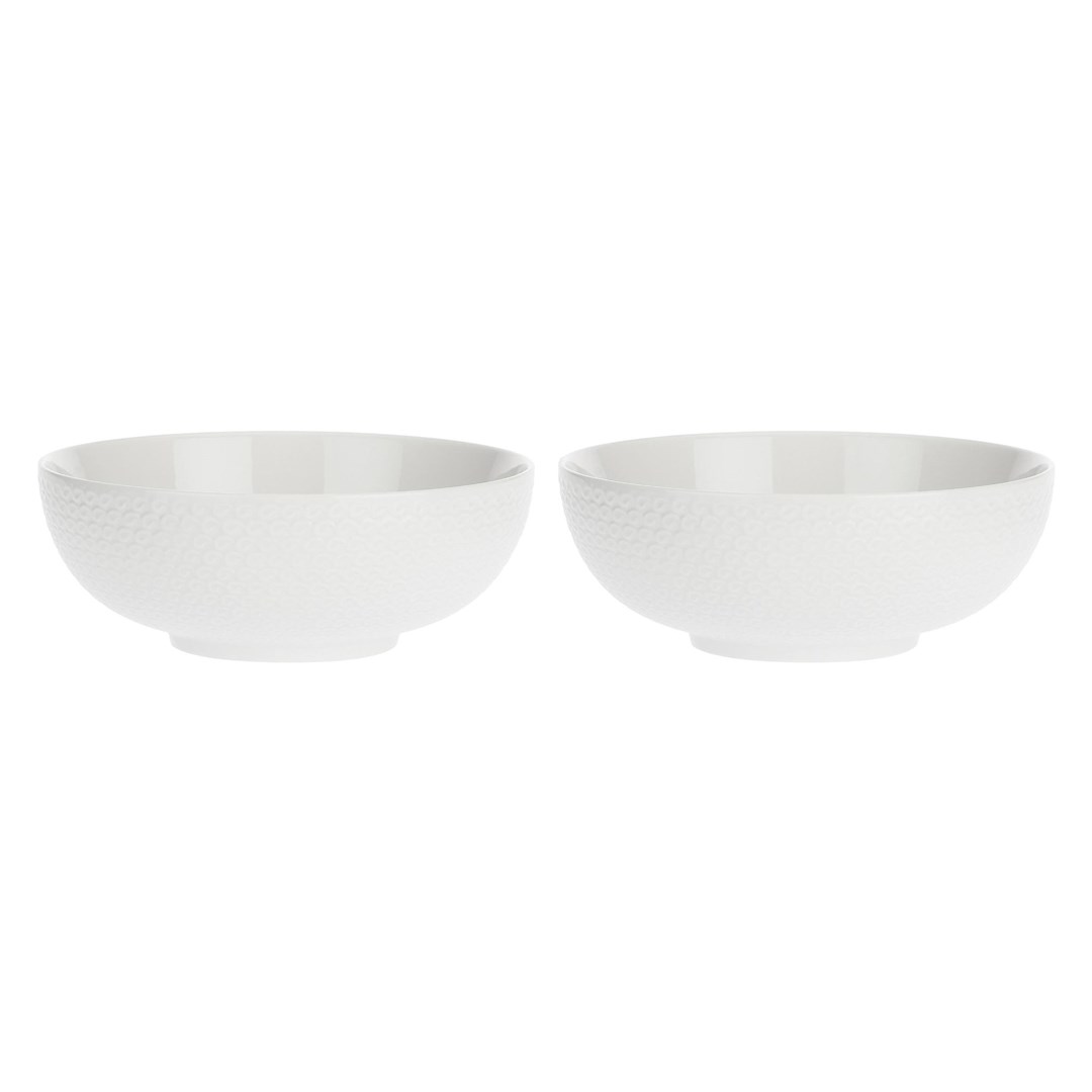 Set 2 Momenti solatnih posod, belih, 22 cm