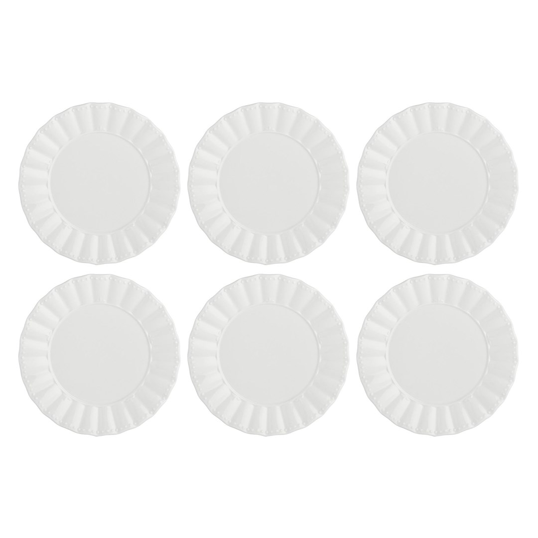 Set 6 Ducale krožnikov za solato, belih, 20 cm