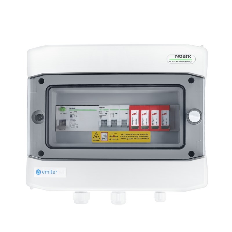 Preklopna omarica EMITTER (IP65) z odvodnikom strelske napetosti Dehn tipa 2, 40A 3-F