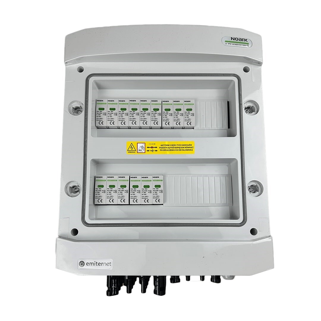 Priključna omarica za DC hermetični IP65 EMI 1000V tip 1+2, 5x PV nizov, 5x MPPT