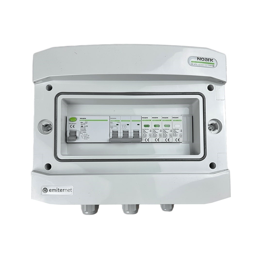 Stikalna omarica EMI EM-357N_AC z odvodnikom prenapetosti, tip 1+2, 32A 3-F, RCD tip A 40A/300mA