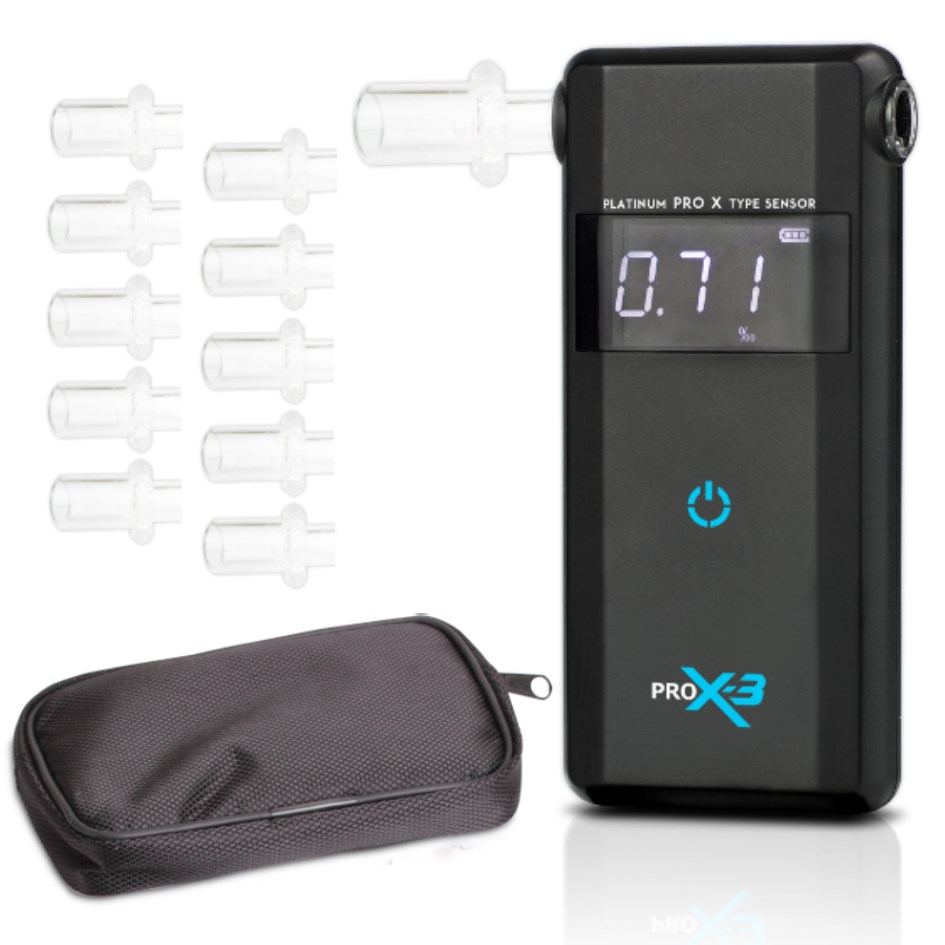 AlcoFind PRO-X-3 Breathalyzer + ustniki, kalibracija 12 mesecev