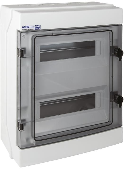 Modularno hermetično stikalo (500V AC, 1000V DC) 2x12 z nadometno montažo (N+PE) IP65