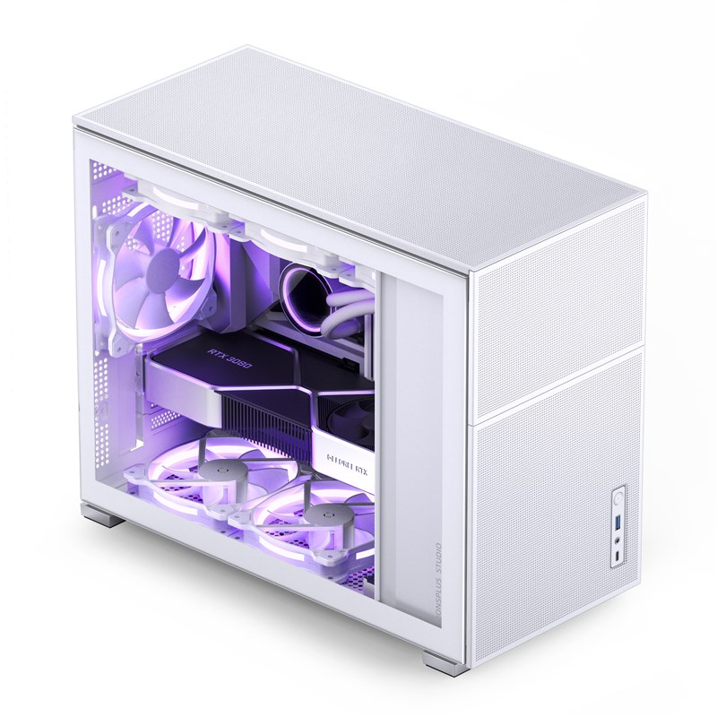 Računalniško ohišje Jonsbo D31 MESH Micro-ATX, kaljeno steklo - belo