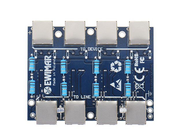 EWIMAR PTF-54-EXT/PoE zunanji modul za zaščito pred udari strele in PoE