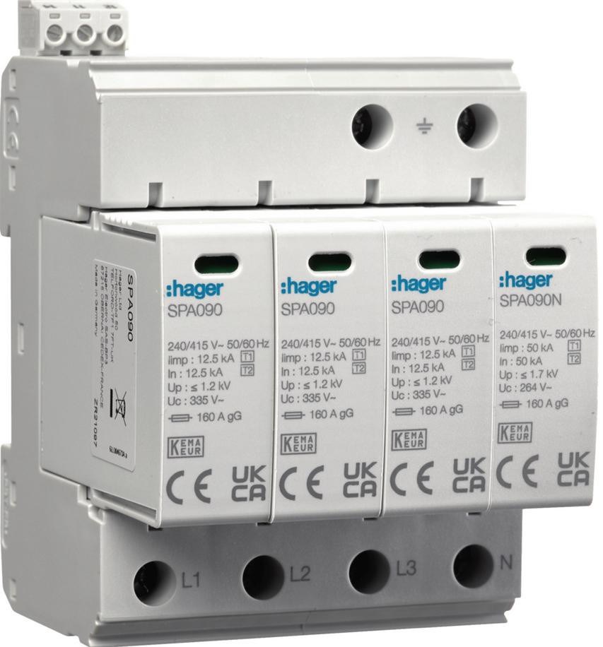 HAG SPA931 prenapetostni odvodnik T1+T2 B+C 4P 12.5/50kA
