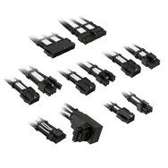 Kolink Core Pro pleteni podaljški kablov 12V-2x6 – Jet Black/Brilliant White