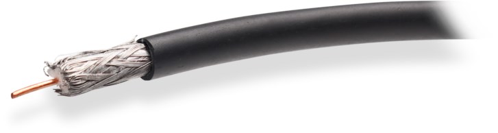 Koaksialni kabel NON NS100 TRI, gel polnjen, črn, 100m kolut