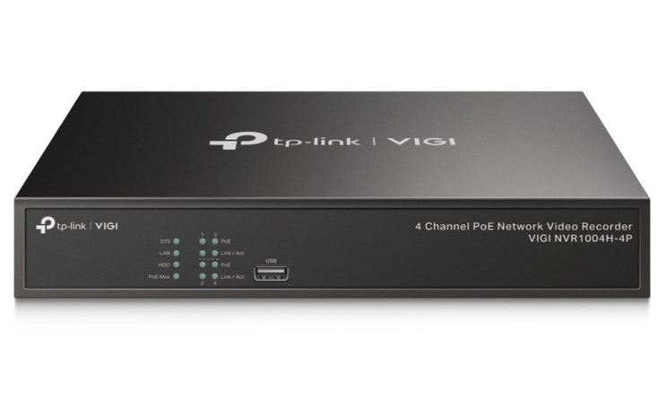TP-Link VIGI NVR1004H-4P 4-kanalni PoE+ omrežni snemalnik
