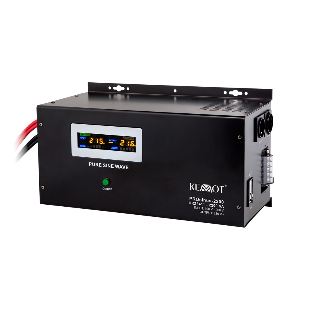 Stenski UPS KEMOT PROsinus-2200, 12V, 2200VA/1600W, čist sinus