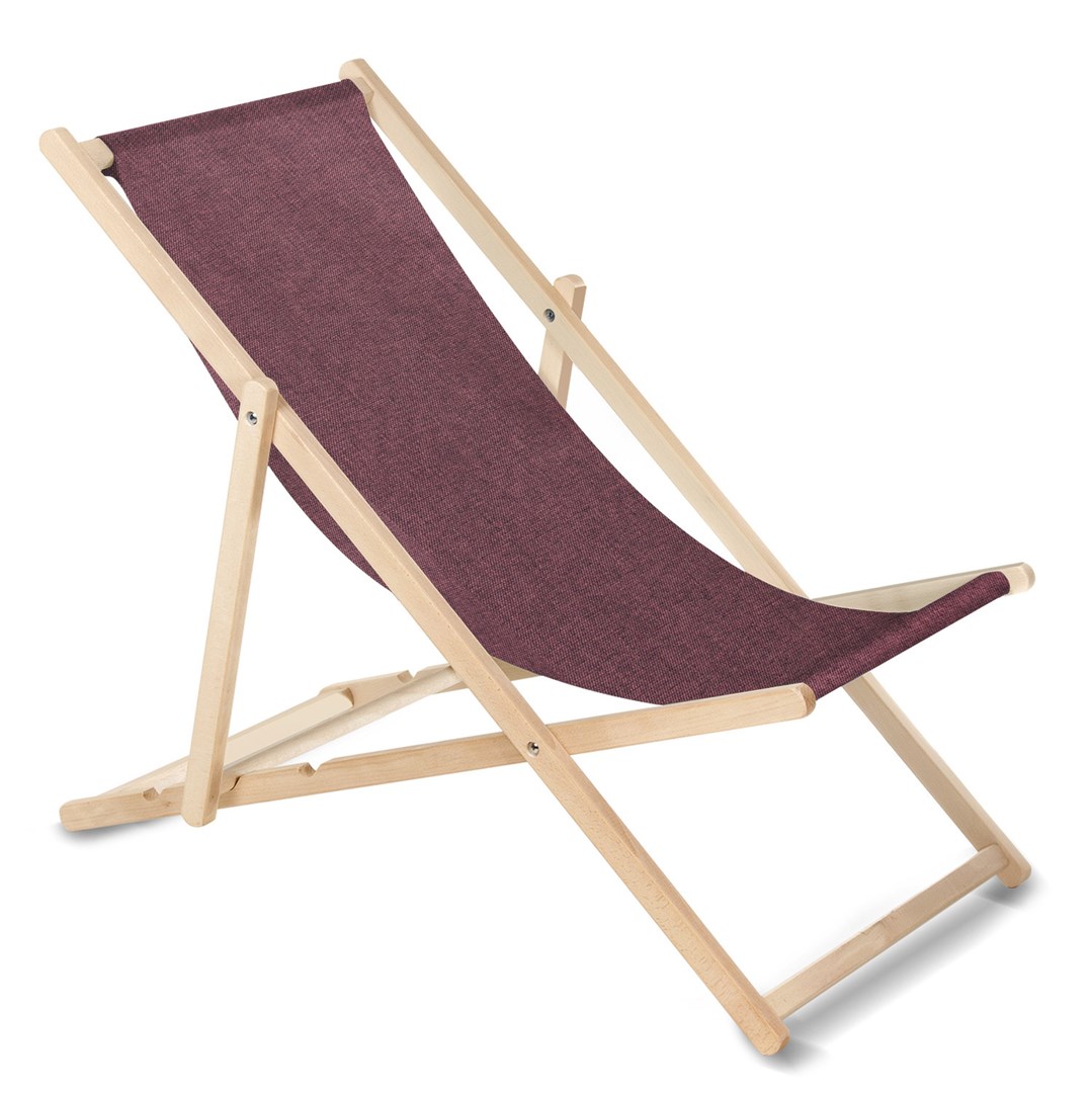 Ležalnik iz bukovega lesa GreenBlue GB183M, melange bordo