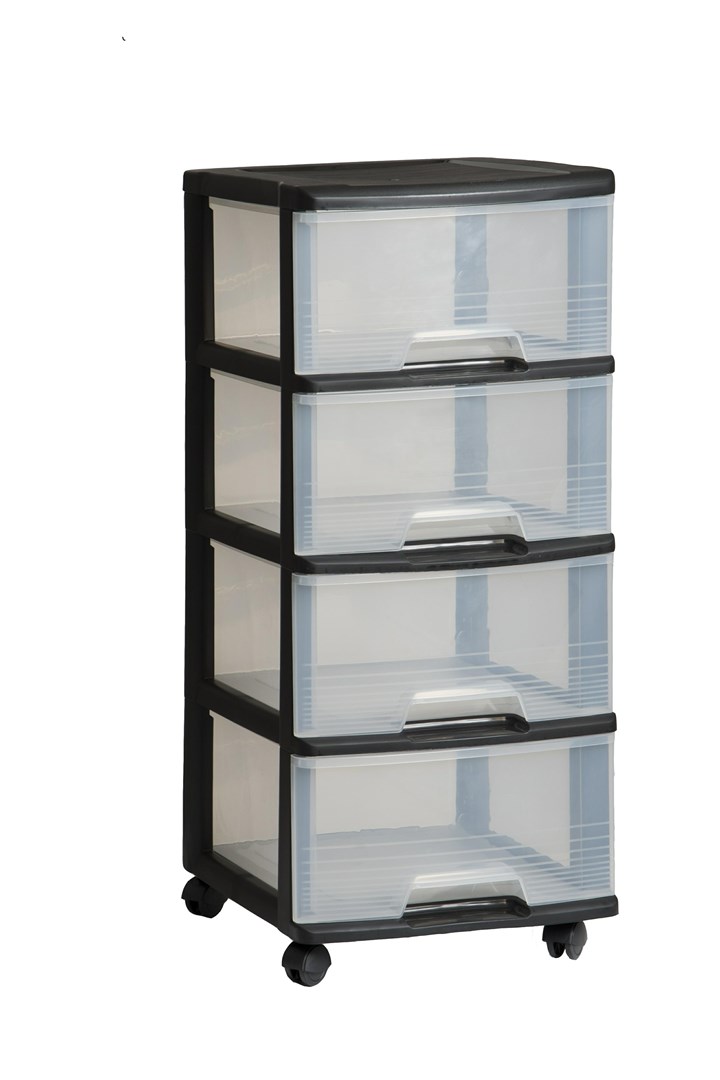 Keter Organizator na kolesih 4x20L, večbarvni