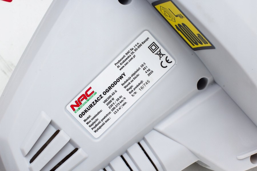 Električni pihalnik listja NAC VBE300-AS-G, 3000 W
