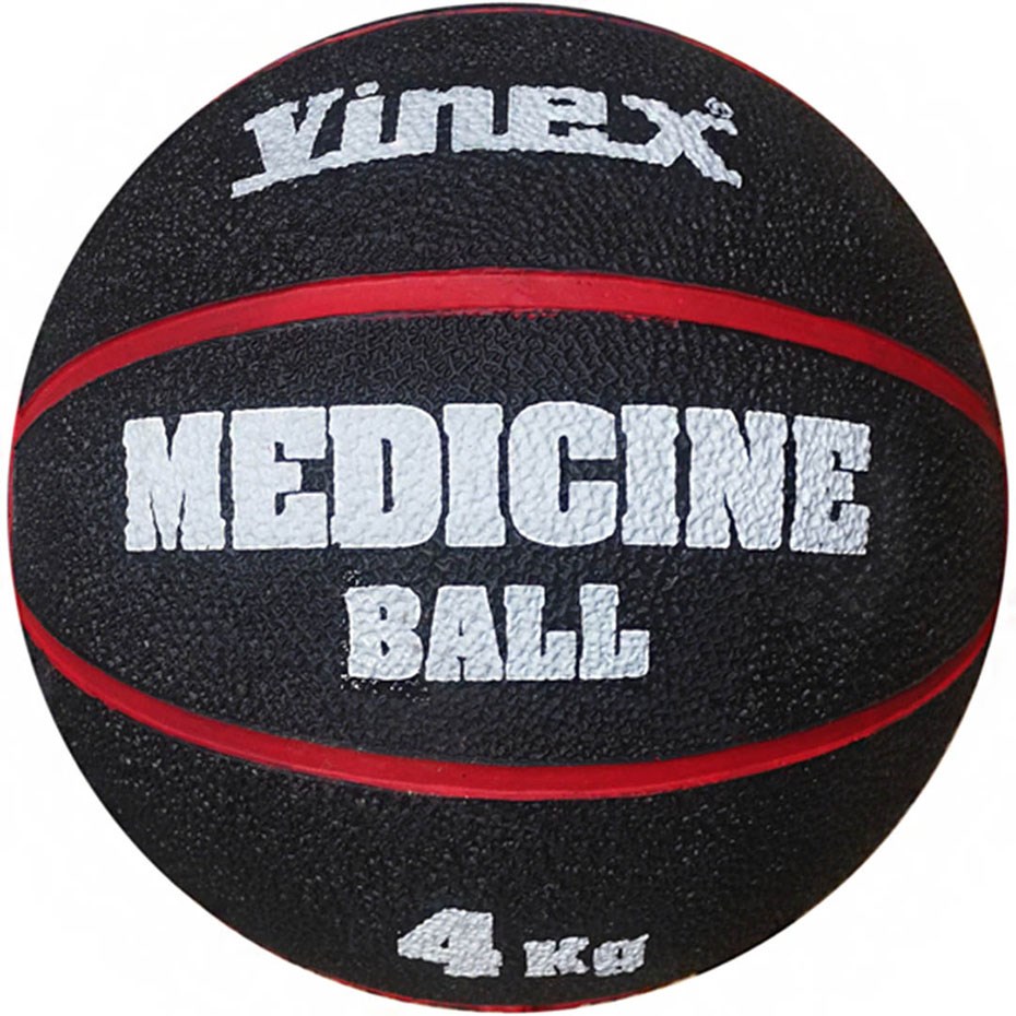 Medicinska žoga SMJ VMB-L004R, 4 kg, črna/rdeča