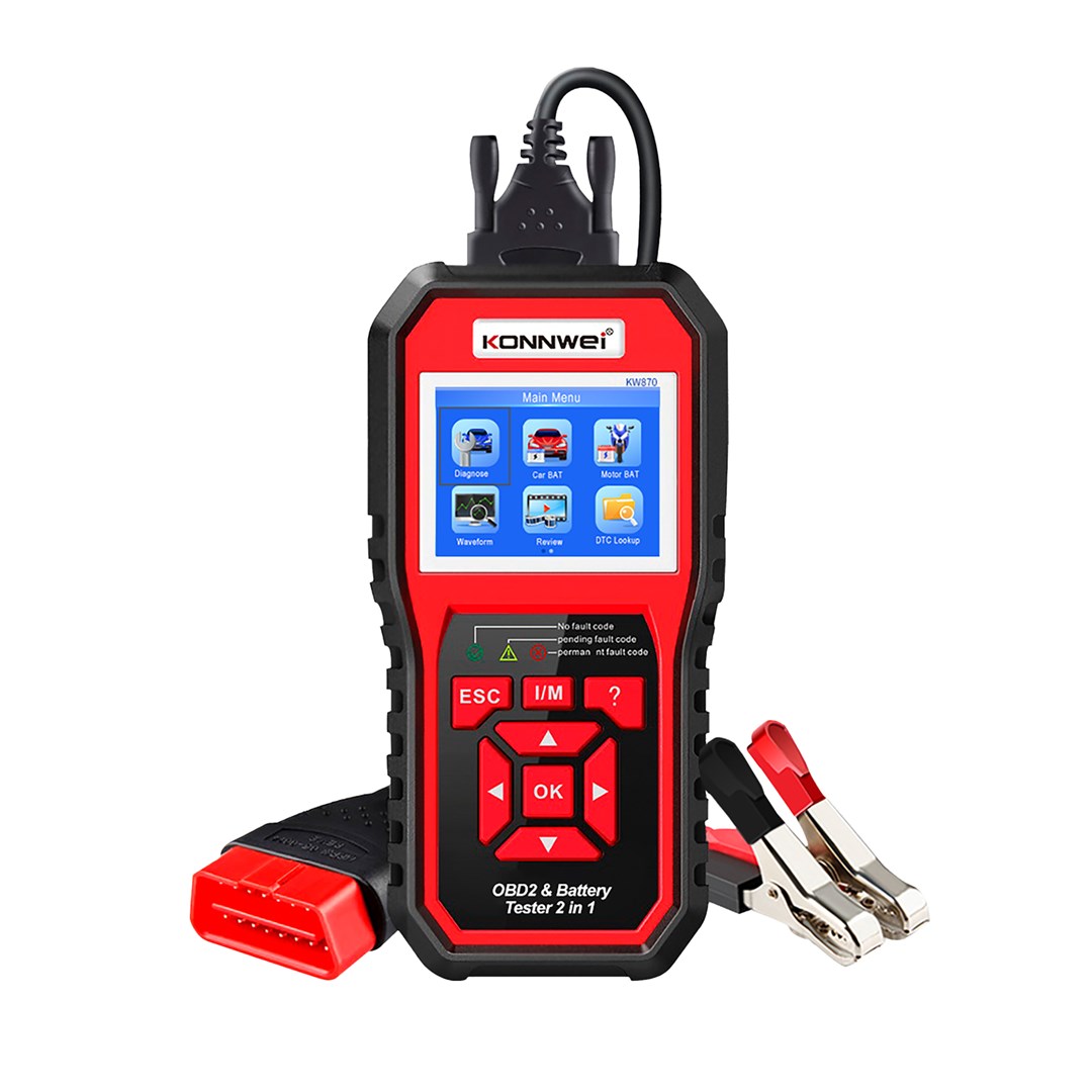 Diagnostični merilnik, OBD2 skener, Konnwei KW870 Tester baterij
