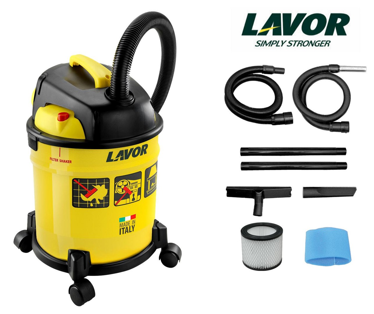 Industrijski sesalnik LAVOR FREDDY 4v1, 20 L, jeklo/rumen