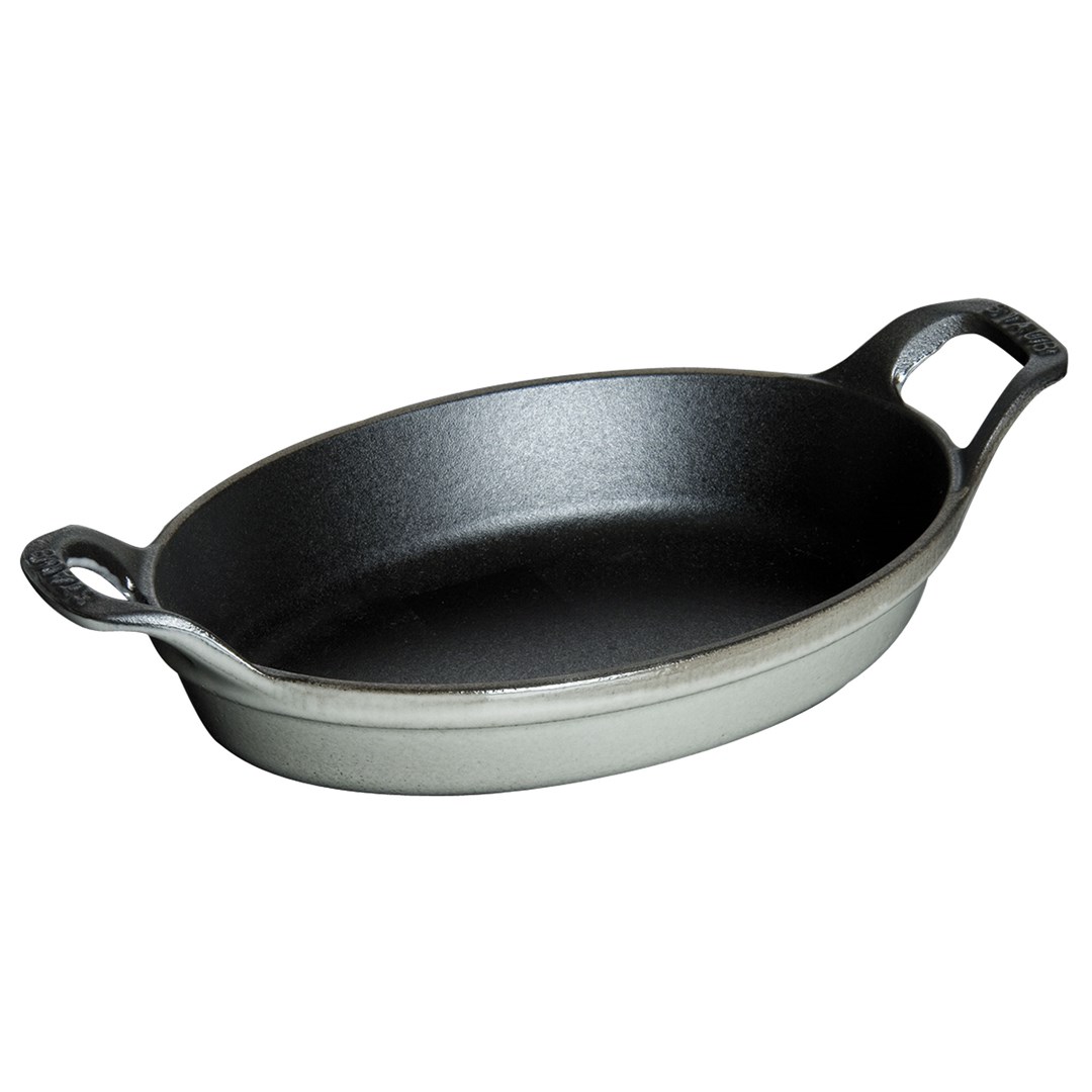 Staub Ovalna mini posoda za peko in narastke, 250 ml, grafitna